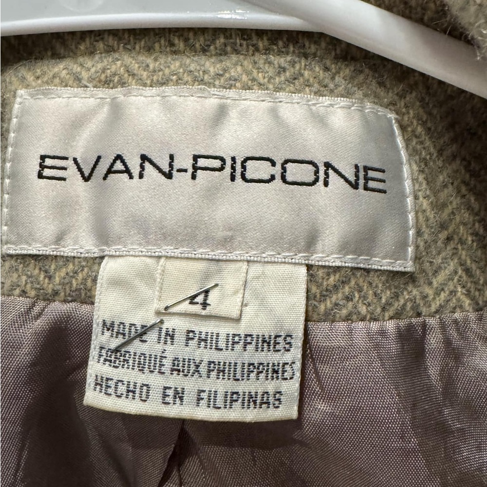 Evan picone wool Tan Blazer size 4 - Picture 4 of 5